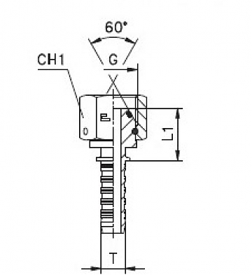 BSP 3/8"-19/0-04 DN6 (С) штифт. гайка (O-RING)